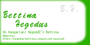 bettina hegedus business card